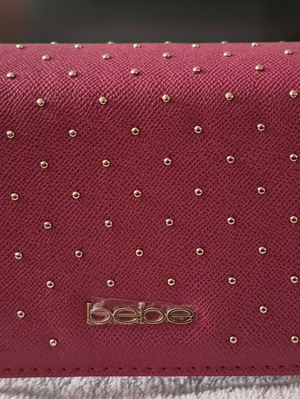 bebe Women's Studded Pink Wallet - bebe - Picture 3 of 8